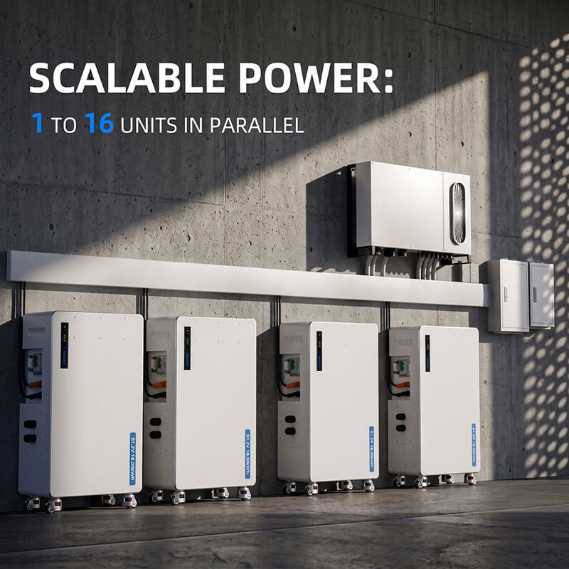iPower-16.08E 51.2V 16.08KWH | IP65 LiFePO4 ဘက်ထရီ | ၁၀ နှစ်အာမခံ