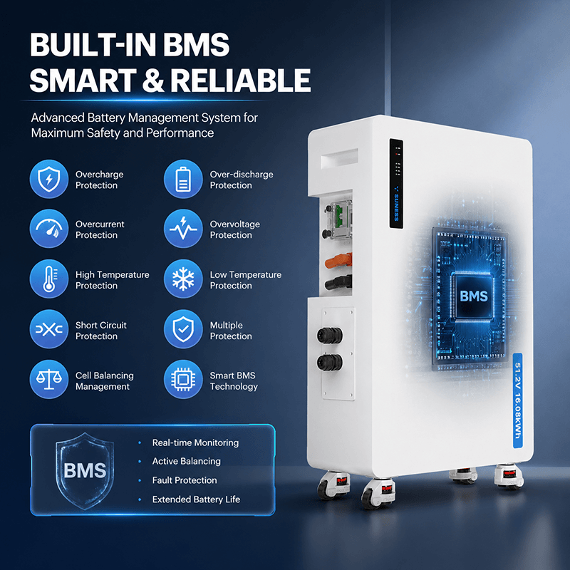 iPower-16.08E 51.2V 16.08KWH | IP65 LiFePO4 ဘက်ထရီ | ၁၀ နှစ်အာမခံ