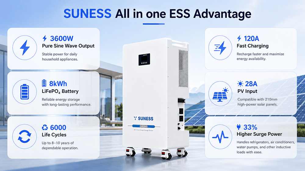 SUN 3600 3.6kW | 8kWh | 220/230/240VAC